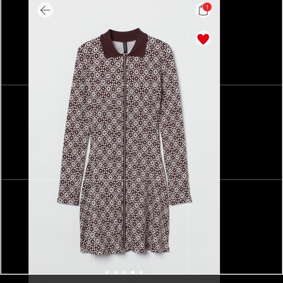 H&M floral long sleeve mini dress - Picture 3 of 3